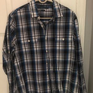 Mens Plaid Button Down
